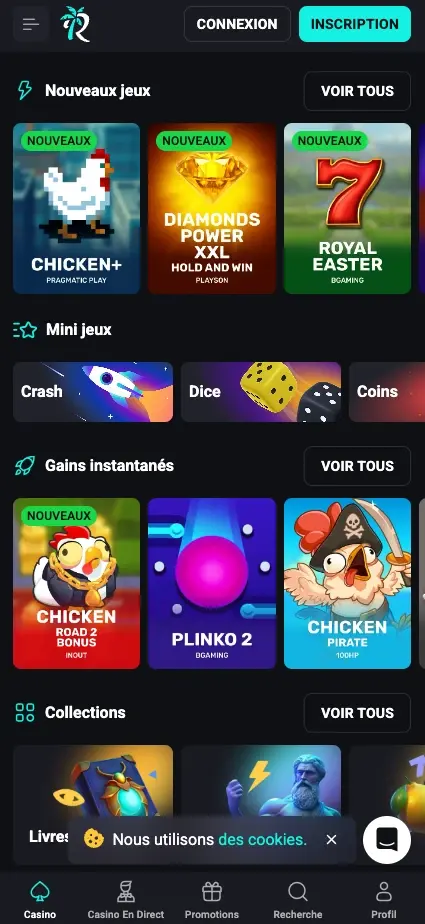 Aperçu mobile Bet Riviera